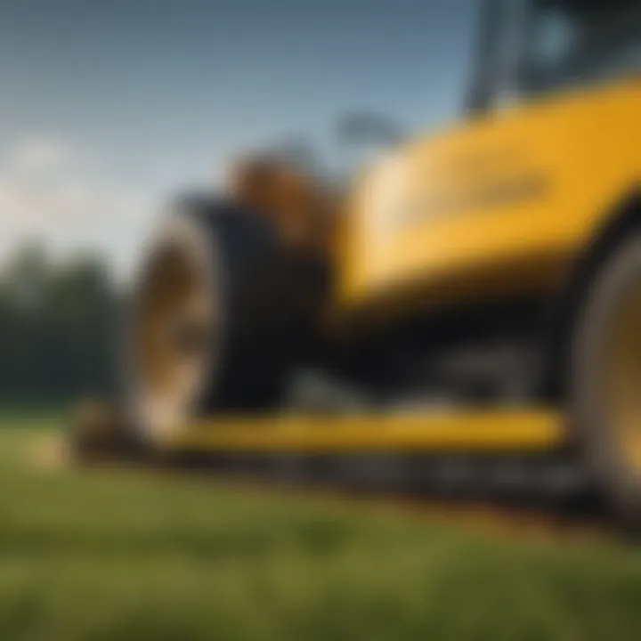 Close-up view of the Vermeer Trailed Mower's cutting system showcasing precision engineering