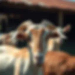 Visual representation of bloat in goats