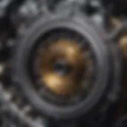 Close-up of tractor engine components highlighting efficiency