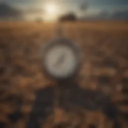 Wind logger in a vast agricultural field