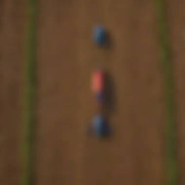 Precision Agriculture: Aerial Insights Aerial view of precision agriculture in action, showcasing advanced farming technology.