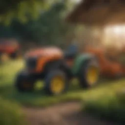 Showcase of diverse used lawn tractors available at a dealership