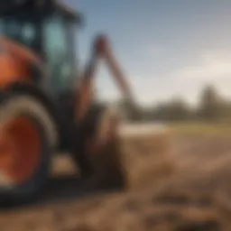 Hay spear attachment on Bobcat skid steer