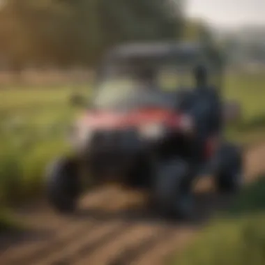 UTV Revolutionizing Crop Management Practices Battery powered UTV assisting in crop management