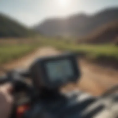Innovative Technology in Battery Powered UTVs Close-up of UTV dashboard showcasing advanced technology