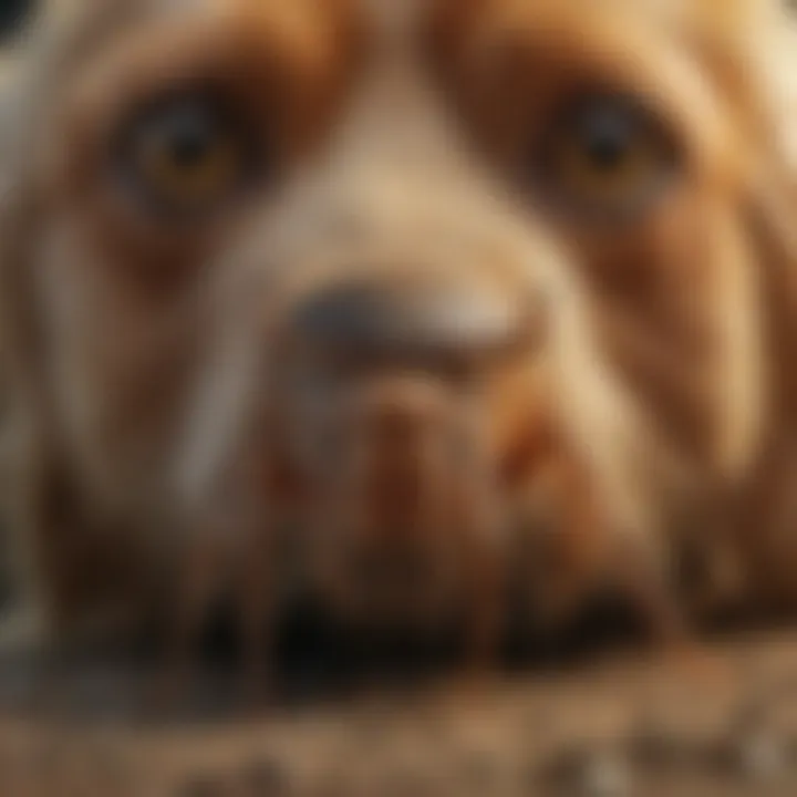 Illustration of preventive measures against ticks in pets