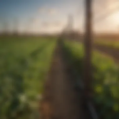 Healthy crops supported by welded wire mesh