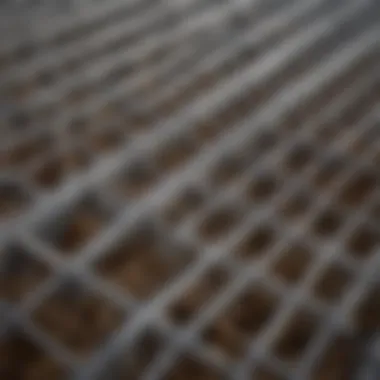 Close-up of 1 x 2 welded wire mesh structure